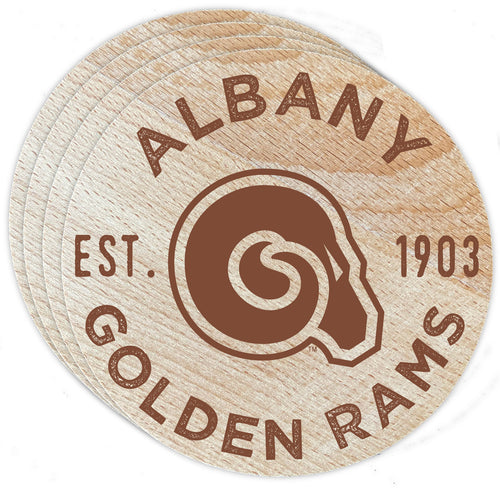 Albany State University Officially Licensed Wood Coasters (4-Pack) - Laser Engraved, Never Fade Design