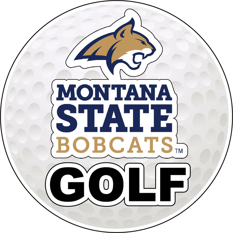 Montana State Bobcats 4-Inch Round Golf NCAA Fairway Fervor Vinyl Decal Sticker