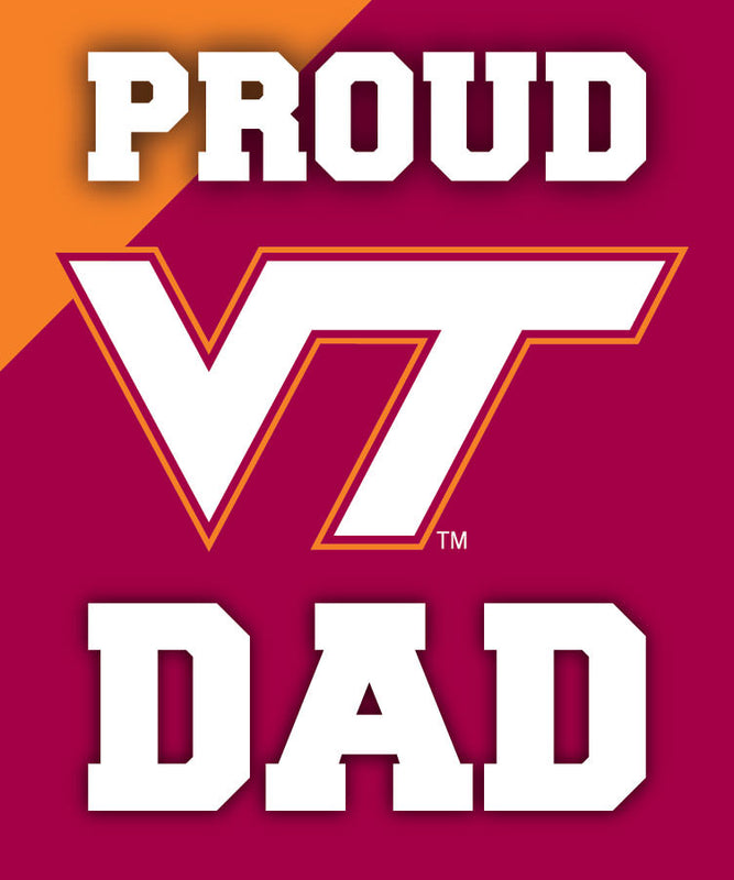 Virginia Tech Hokies 5x6-Inch Proud Dad NCAA - Durable School Spirit Vinyl Decal Perfect Gift for Dad