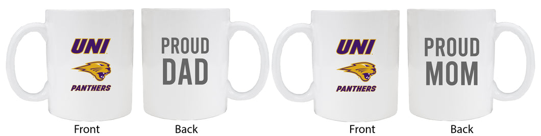 Northern Iowa Panthers Proud Mom And Dad White Ceramic Coffee Mug 2 pack (White)
