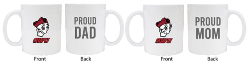 Ohio Wesleyan University Proud Mom And Dad White Ceramic Coffee Mug 2 pack (White)