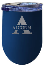 Load image into Gallery viewer, Alcorn State Braves 12 oz Etched Insulated Wine Stainless Steel Tumbler - Choose Your Color
