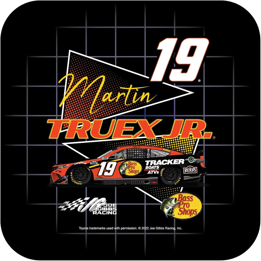 Nascar #19 Martin Truex Jr. 4-Inch Vinyl Decal Sticker Retro Design