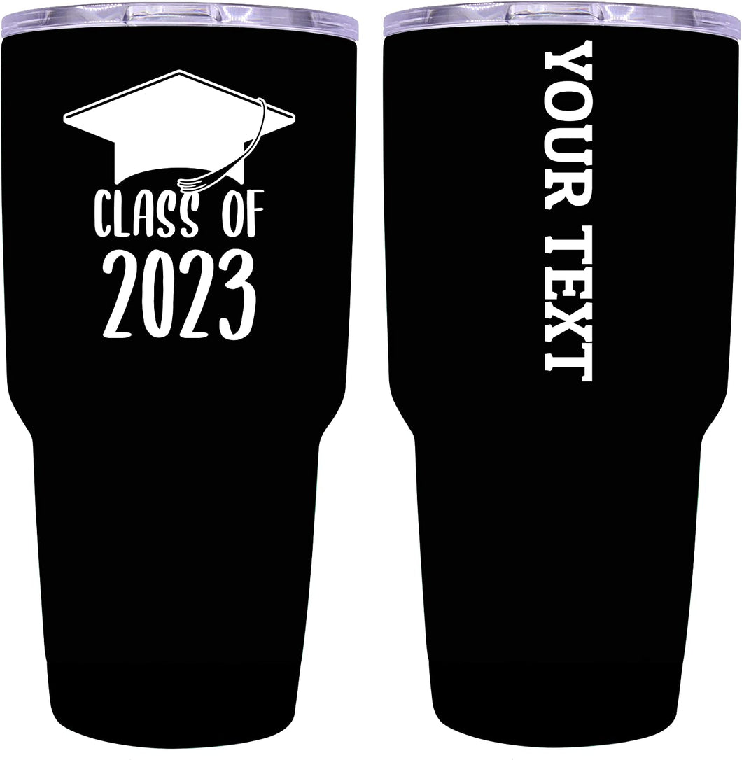 Personalized Customizable Class of 2023 Graduation Senior Grad 24 oz Insulated Stainless Steel Tumbler