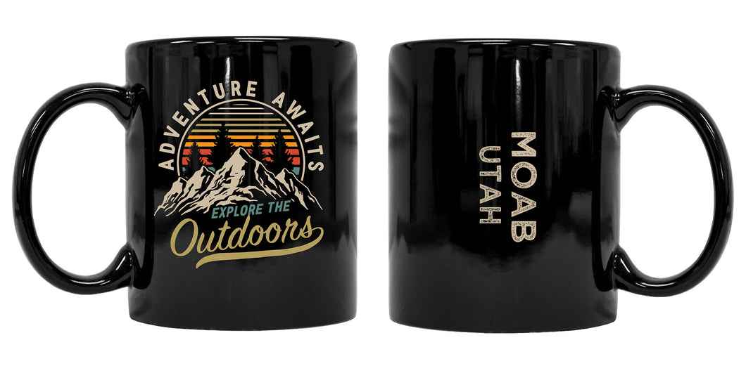 Moab Utah Souvenir Adventure Awaits 8 oz Coffee Mug 2-Pack