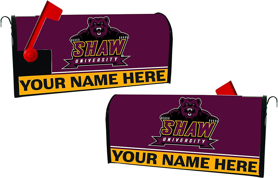 Shaw University Bears NCAA Officially Licensed Mailbox Cover Customizable With Your Name