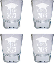 Load image into Gallery viewer, Class of 2023 Grad 2 Ounce Etched Round Shot Glass
