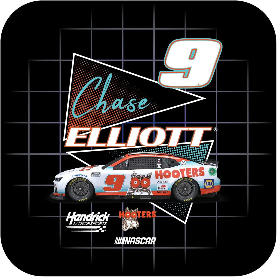 Nascar #9 Chase Elliott Hooters 4-Inch Vinyl Decal Sticker Retro Design