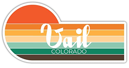 Vail Colorado 4 x 2.25 Inch Fridge Magnet Retro Vintage Sunset City 70s Aesthetic Design