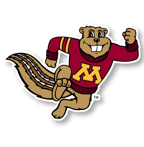 Minnesota Gophers 6-Inch Mascot Logo NCAA Vinyl Decal Sticker for Fans, Students, and Alumni