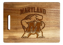 Load image into Gallery viewer, Maryland Terrapins Classic Acacia Wood Cutting Board - Small Corner Logo
