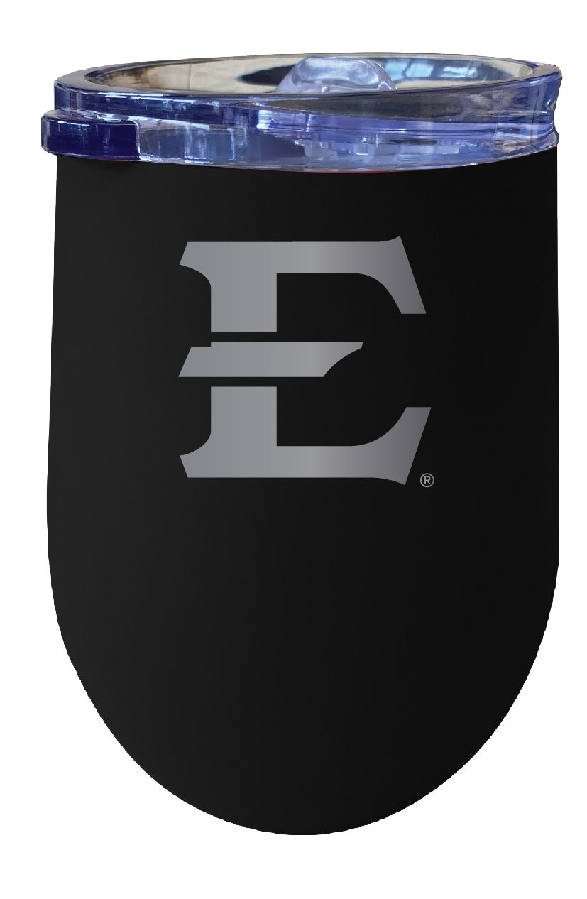 East Tennessee State University NCAA Laser-Etched Wine Tumbler - 12oz  Stainless Steel Insulated Cup