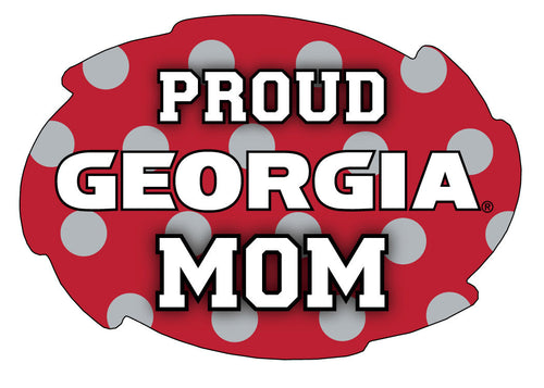Georgia Bulldogs 5x6-Inch Swirl Shape Proud Mom NCAA - Durable School Spirit Vinyl Decal Perfect Gift for Mom