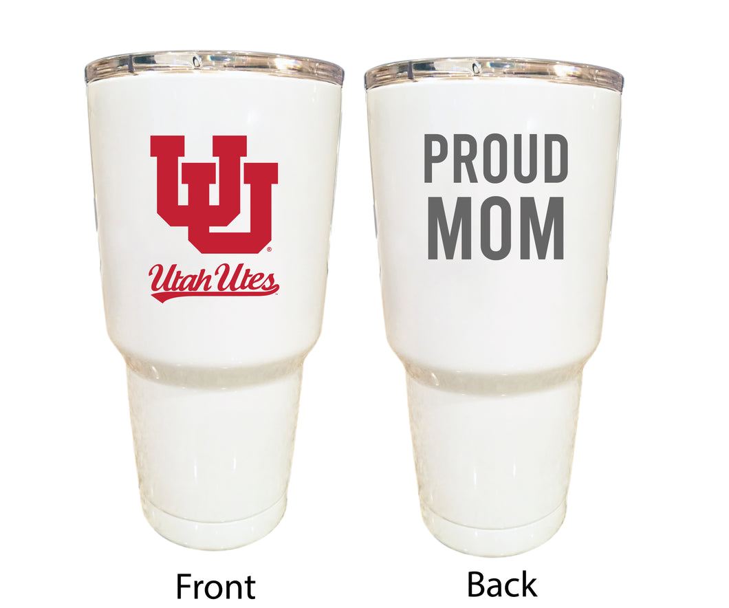 Utah Utes Proud Mom 24 oz Insulated Stainless Steel Tumbler - Black