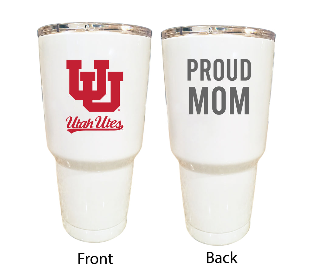 Utah Utes Proud Mom 24 oz Insulated Stainless Steel Tumblers Choose Your Color.