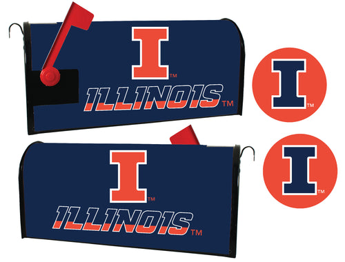Illinois Fighting Illini NCAA Officially Licensed Mailbox Cover & Sticker Set