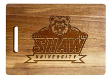 Load image into Gallery viewer, Shaw University Bears Classic Acacia Wood Cutting Board - Small Corner Logo
