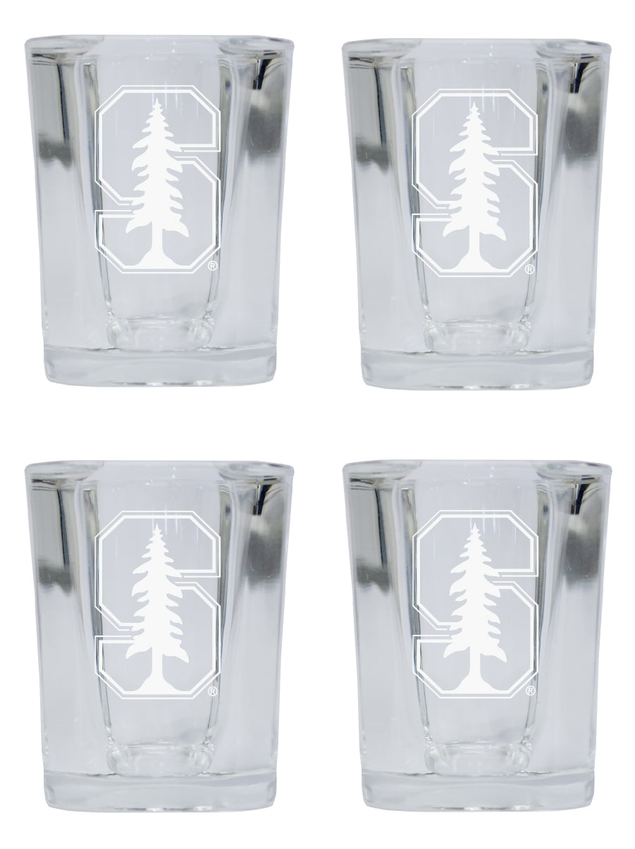 Stanford University NCAA Collector's Edition 2oz Square Shot Glass - Laser Etched Logo 4-Pack