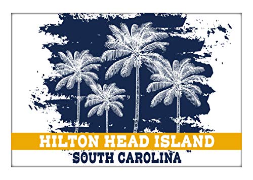 Hilton Head Island South Carolina Souvenir 2x3 Inch Fridge Magnet Palm Design