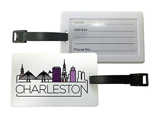 Charleston South Carolina City Trendy Souvenir Travel Luggage Tag 2-Pack
