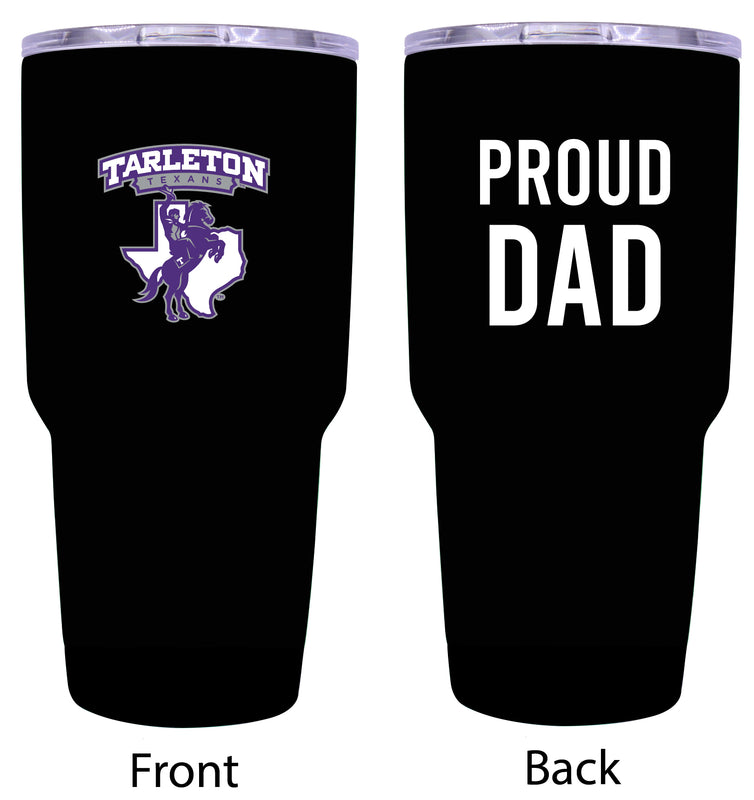 Tarleton State University Proud Dad 24 oz Insulated Stainless Steel Tumbler Black