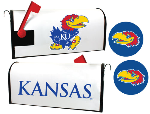 Kansas Jayhawks NCAA Officially Licensed Mailbox Cover & Sticker Set