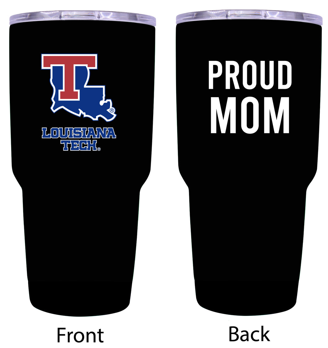 Louisiana Tech Bulldogs Proud Mom 24 oz Insulated Stainless Steel Tumbler - Black