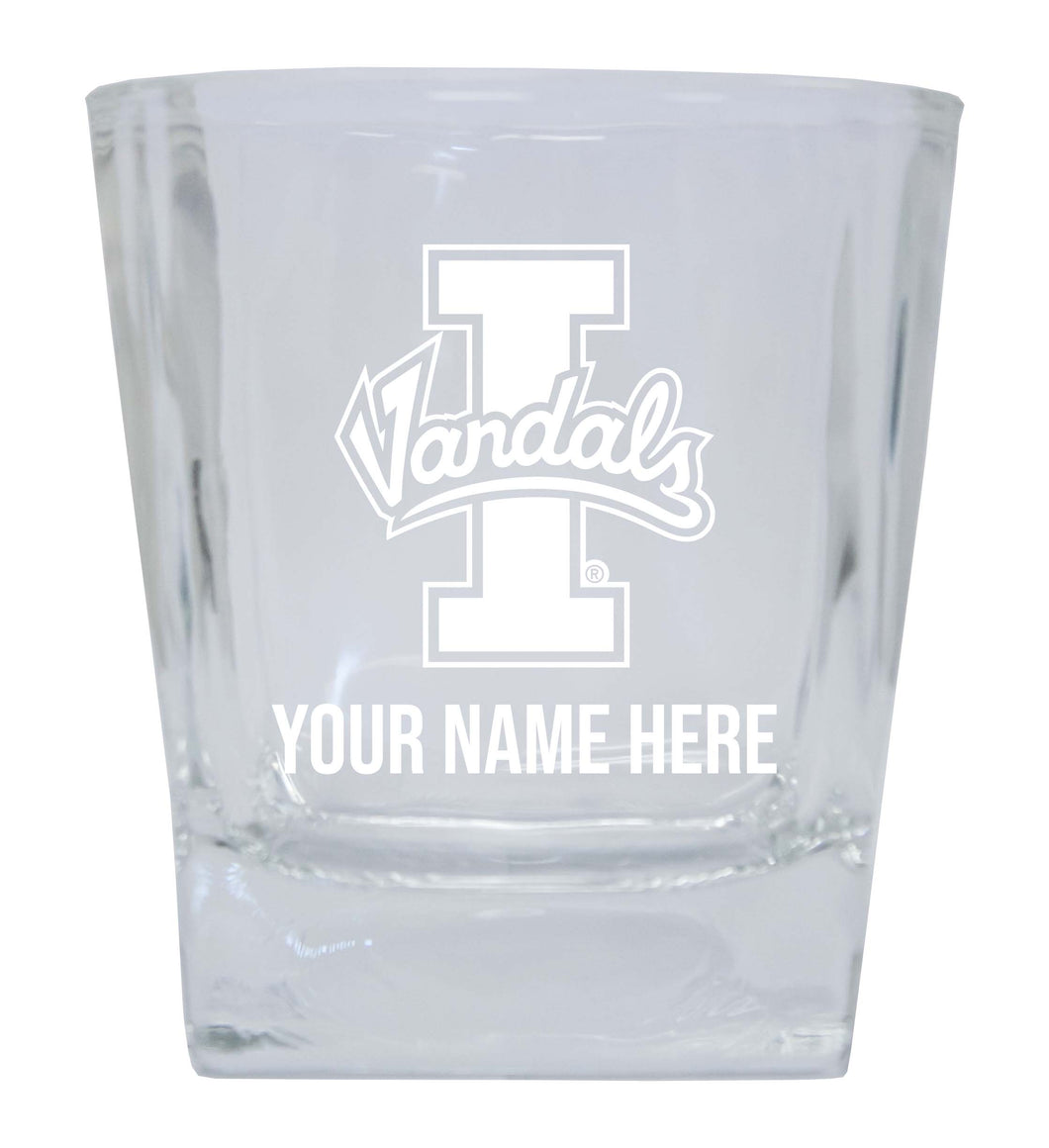 Idaho Vandals 2-Pack Personalized NCAA Spirit Elegance 10oz Etched Glass Tumbler