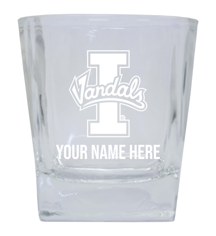 Idaho Vandals 2-Pack Personalized NCAA Spirit Elegance 10oz Etched Glass Tumbler