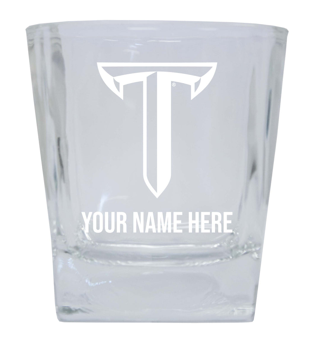 Troy University 2-Pack Personalized NCAA Spirit Elegance 10oz Etched Glass Tumbler