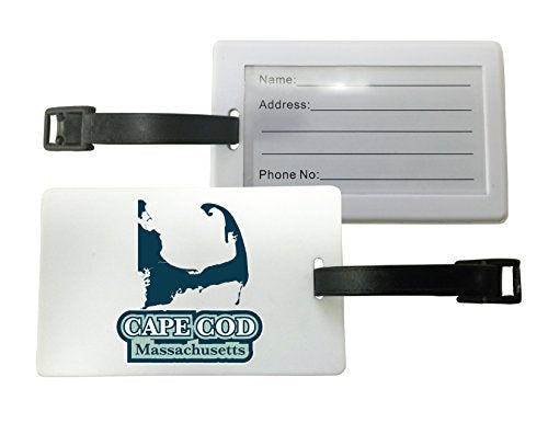 Cape Cod Massachusetts National Seashore Lighthouse Nautical Beach Souvenir Travel Luggage Tag 2-Pack