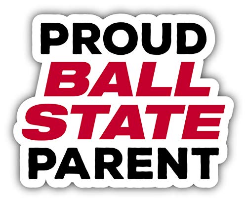 Ball State University 4-Inch Proud Parent NCAA Vinyl Sticker - Durable School Spirit Decal