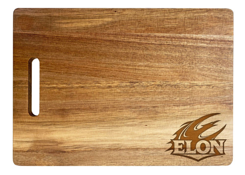 Elon University Classic Acacia Wood Cutting Board - Small Corner Logo