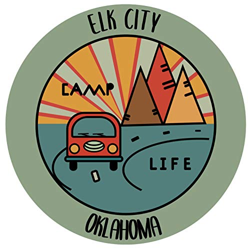 Elk City Oklahoma Souvenir Decorative Stickers (Choose theme and size)