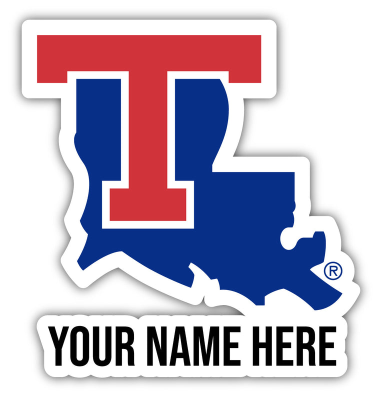 Louisiana Tech Bulldogs 9x14-Inch Mascot Logo NCAA Custom Name Vinyl Sticker - Personalize with Name