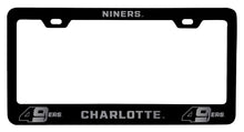 Load image into Gallery viewer, North Carolina Charlotte Forty-Niners NCAA Laser-Engraved Metal License Plate Frame - Choose Black or White Color
