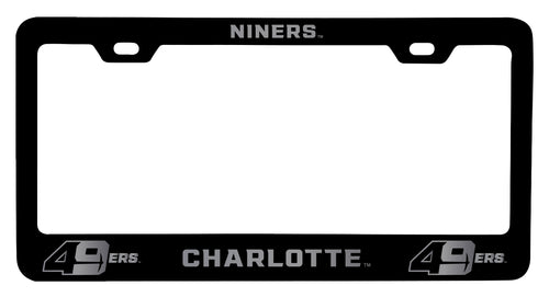 North Carolina Charlotte Forty-Niners NCAA Laser-Engraved Metal License Plate Frame - Choose Black or White Color