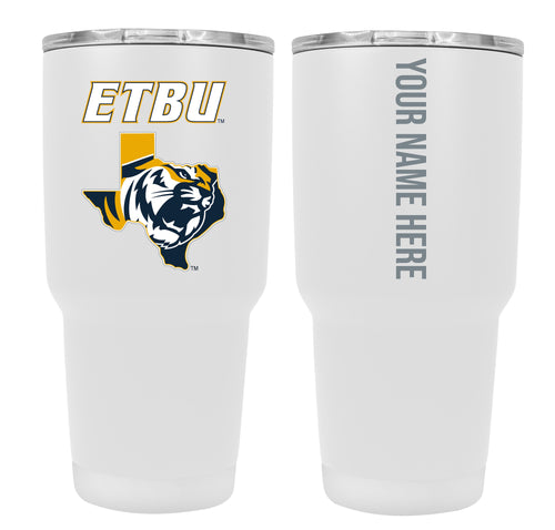 Custom East Texas Baptist University Black Insulated Tumbler - 24oz Engraved Stainless Steel Travel Mug