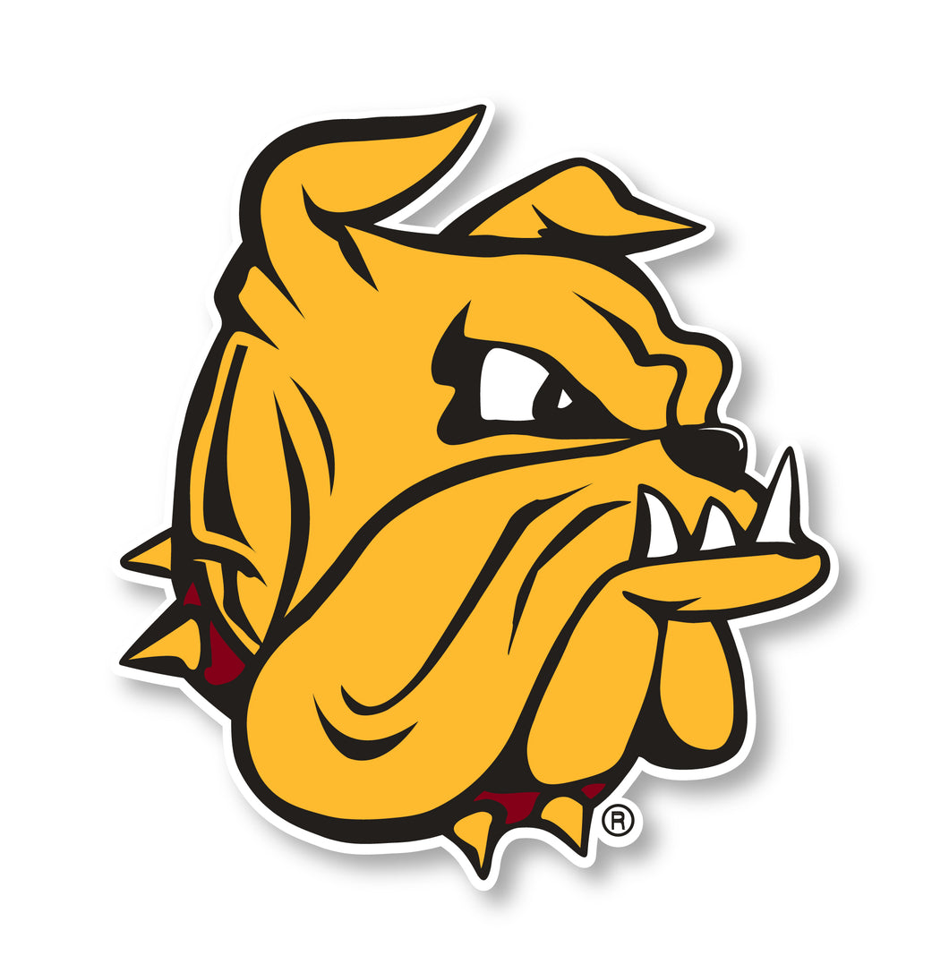 Minnesota Duluth Bulldogs 2-Inch Mascot Logo NCAA Vinyl Decal Sticker for Fans, Students, and Alumni