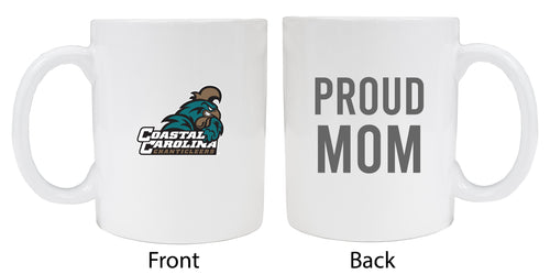 Coastal Carolina University Proud Mom Ceramic Coffee Mug - White (2 Pack)