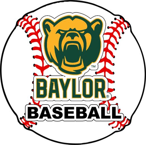 Baylor Bears 4-Inch Round Baseball NCAA Passion Vinyl Decal Sticker