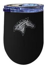 Load image into Gallery viewer, Rider University Broncs 12 oz Etched Insulated Wine Stainless Steel Tumbler - Choose Your Color
