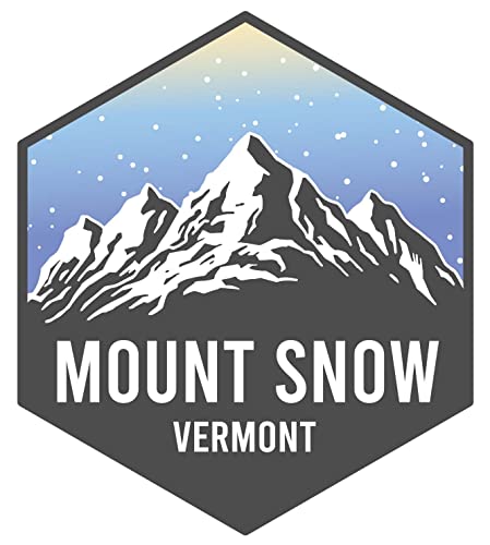 Mount Snow Vermont Ski Snowboard Adventures Souvenir 4 Inch Fridge Magnet Mountain Design