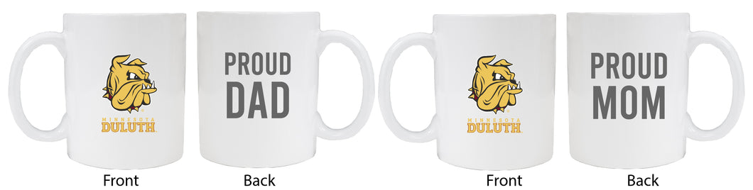Minnesota Duluth Bulldogs Proud Mom And Dad White Ceramic Coffee Mug 2 pack (White)