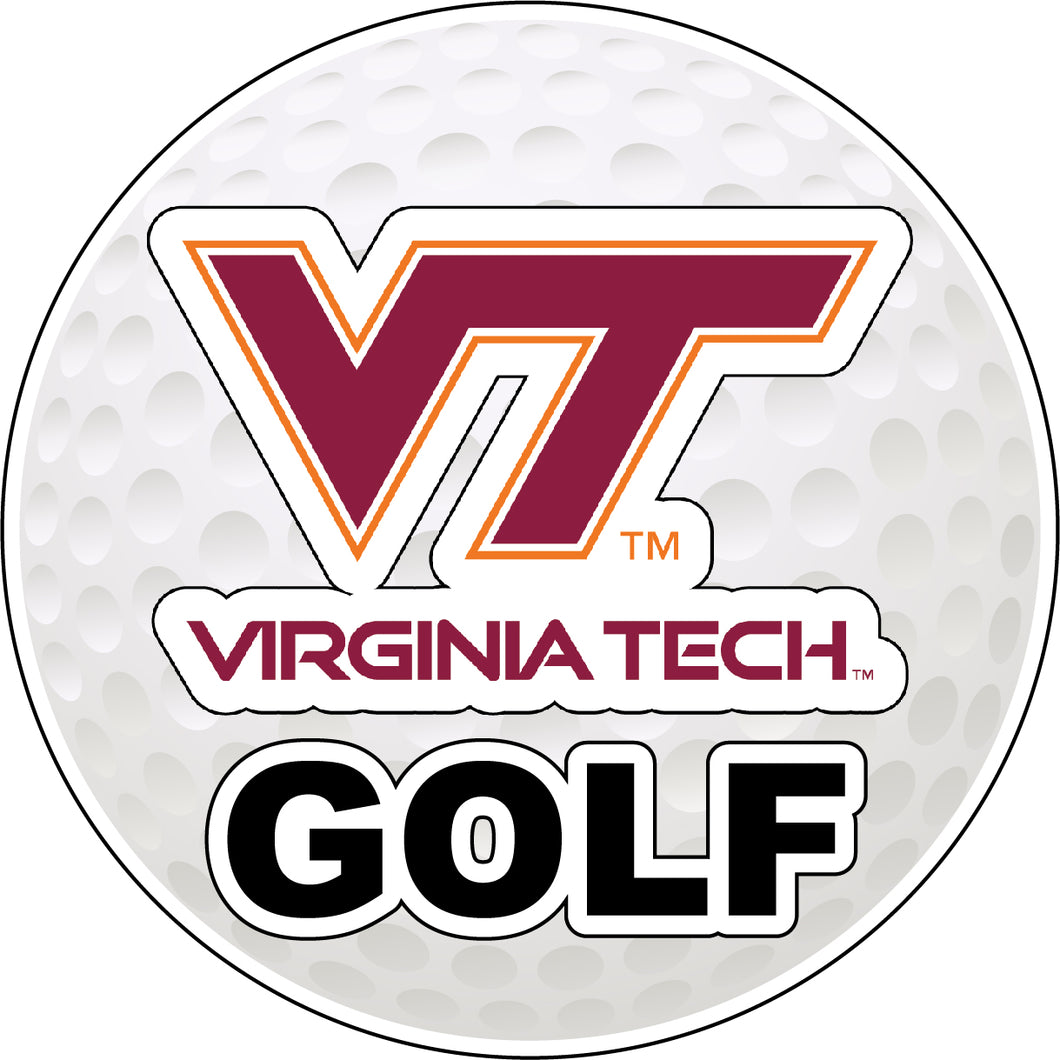 Virginia Tech Hokies 4-Inch Round Golf NCAA Fairway Fervor Vinyl Decal Sticker