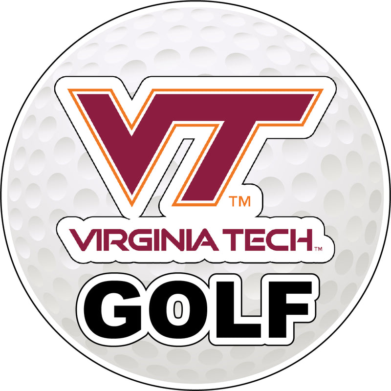 Virginia Tech Hokies 4-Inch Round Golf NCAA Fairway Fervor Vinyl Decal Sticker