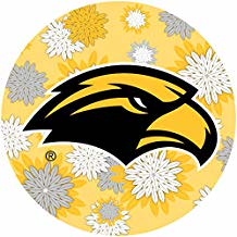 Southern Mississippi Golden Eagles NCAA Collegiate Trendy Floral Flower Fashion Pattern 4 Inch Round Decal Sticker
