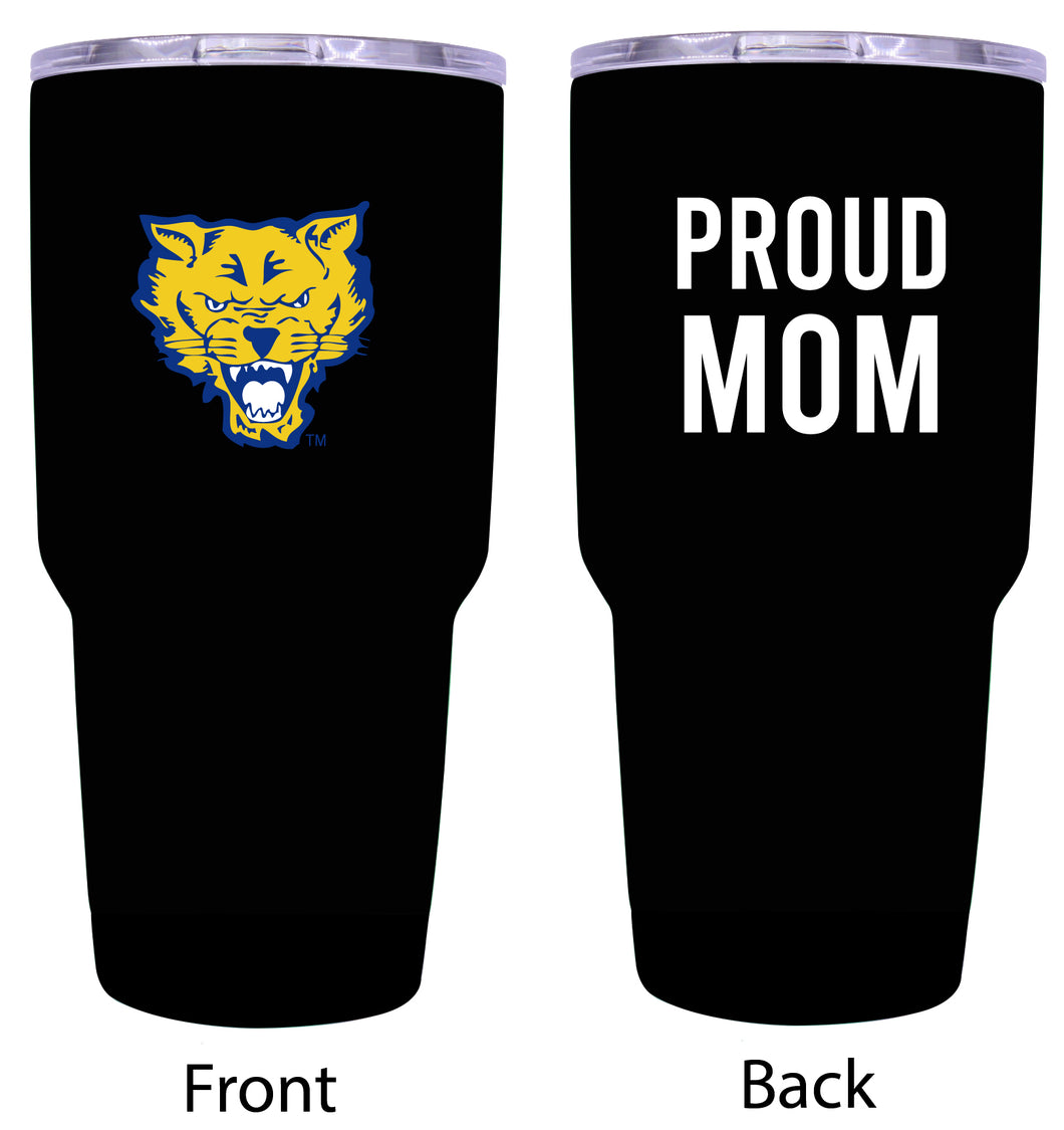 Fort Valley State University Proud Mom 24 oz Insulated Stainless Steel Tumbler - Black