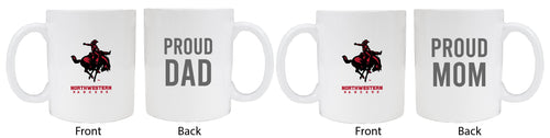 Northwestern Oklahoma State University Proud Mom And Dad White Ceramic Coffee Mug 2 pack (White)