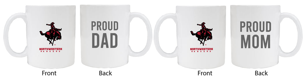 Northwestern Oklahoma State University Proud Mom And Dad White Ceramic Coffee Mug 2 pack (White)